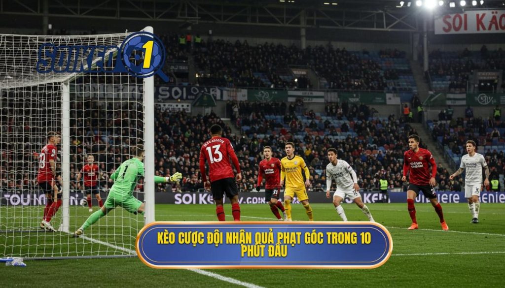 Kèo cược đội nhận quả phạt góc trong 10 phút đầu