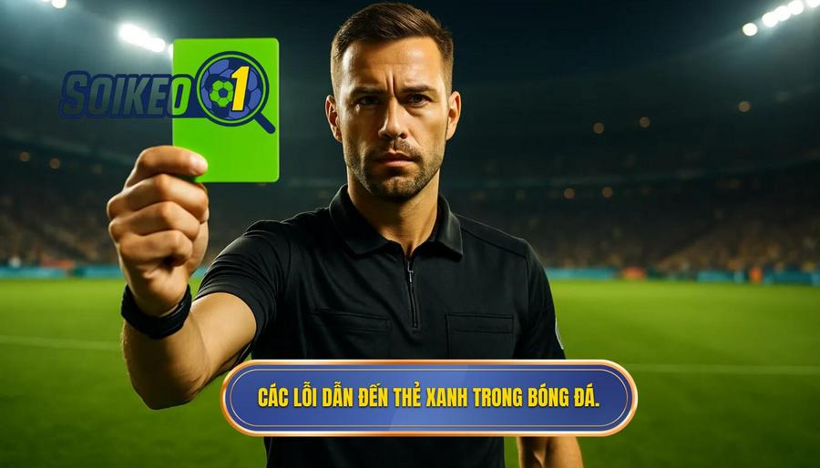 2. Các lỗi dẫn đến thẻ xanh trong bóng đá.