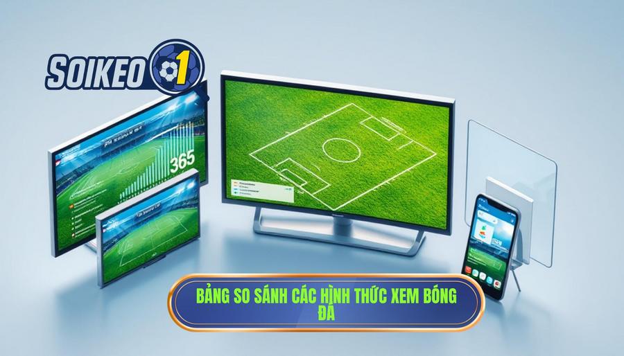 Bảng so sánh các hình thức xem trực tiếp bóng đá